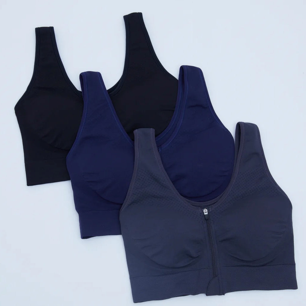 Graphene Front Closure Sports Bra (Pack of 3)