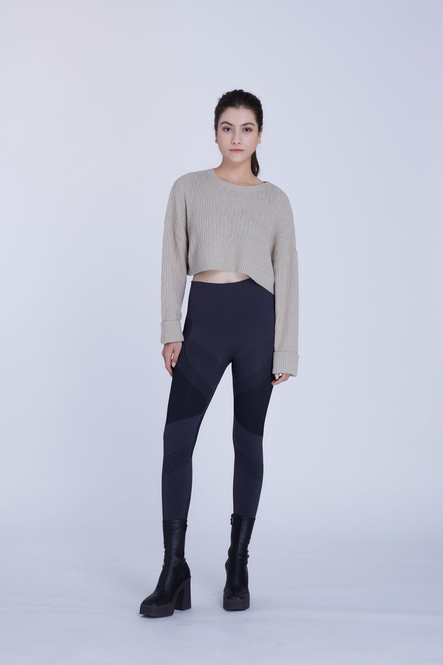 Graphene Thermo-Sculpting Legging w/ Color Contrast