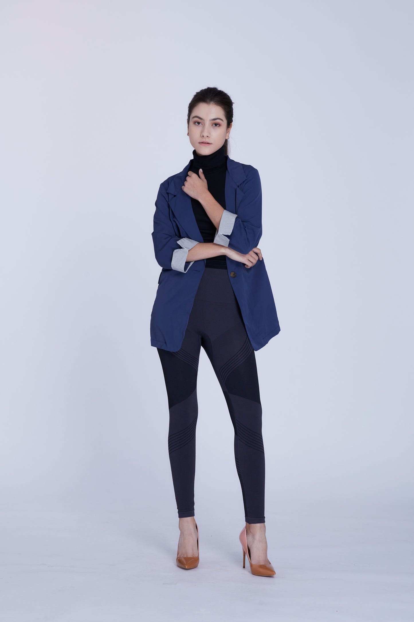 Graphene Thermo-Sculpting Legging w/ Color Contrast